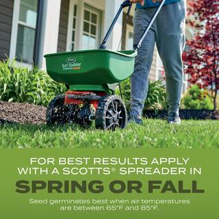 Scotts Turf Builder 2.4 lbs. Grass Seed Tall Fescue Mix with Fertilizer and Soil Improver Durable to Resist Harsh Conditions 18046