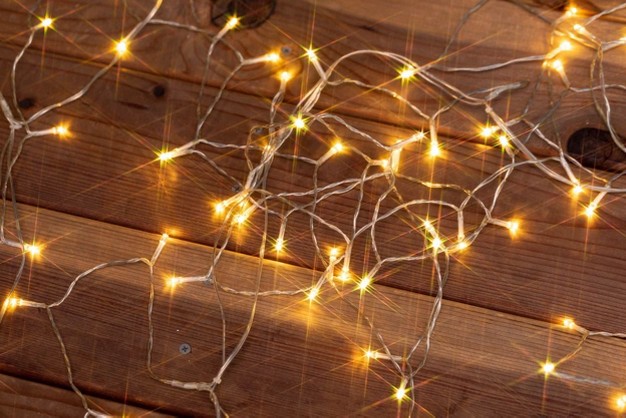 Novelty Lights Led Curtain Lights 300 Led Warm White 8 Function Non connectable Clear Wire