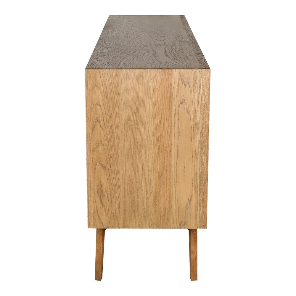 Aurelle Home Rustic Geometric Oak Sideboard