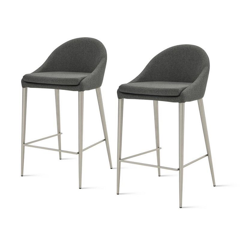 New Pacific Direct Zane Fabric Counter Stool， (Set of 2)