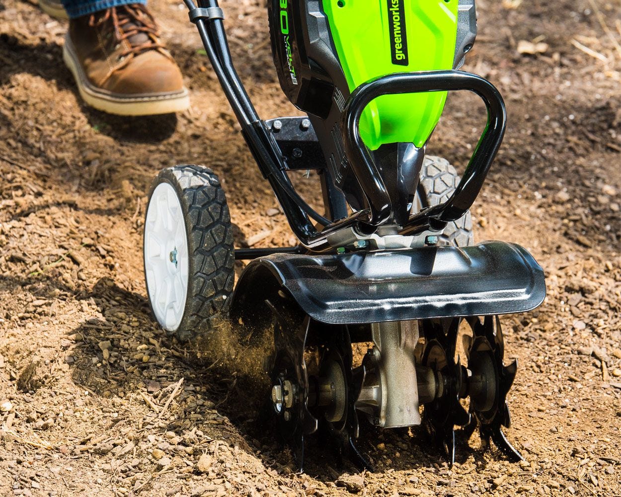 80V 10-Inch Cordless Tiller / Cultivator | Greenworks Pro