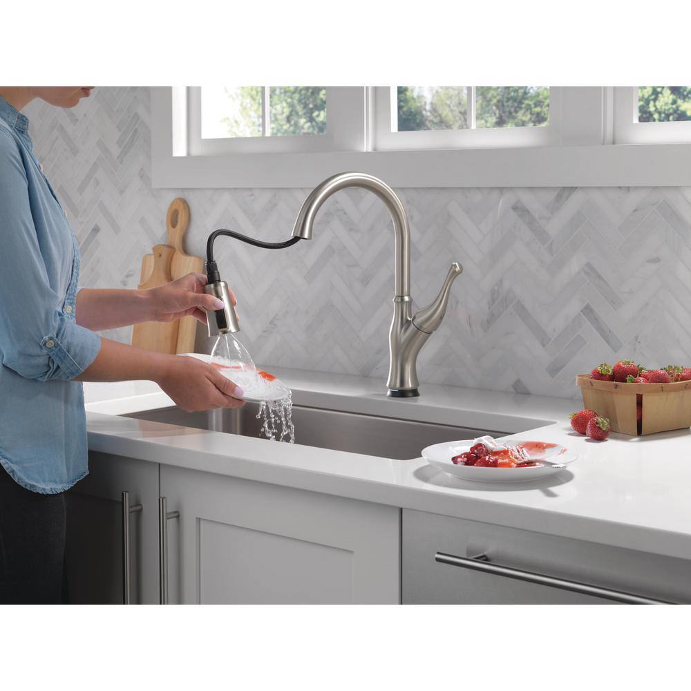 Delta Ophelia Single Handle Touch-On Pull Down Sprayer Kitchen Faucet with Touch2O Technology in Stainless Steel 19888TZ-SP-DST