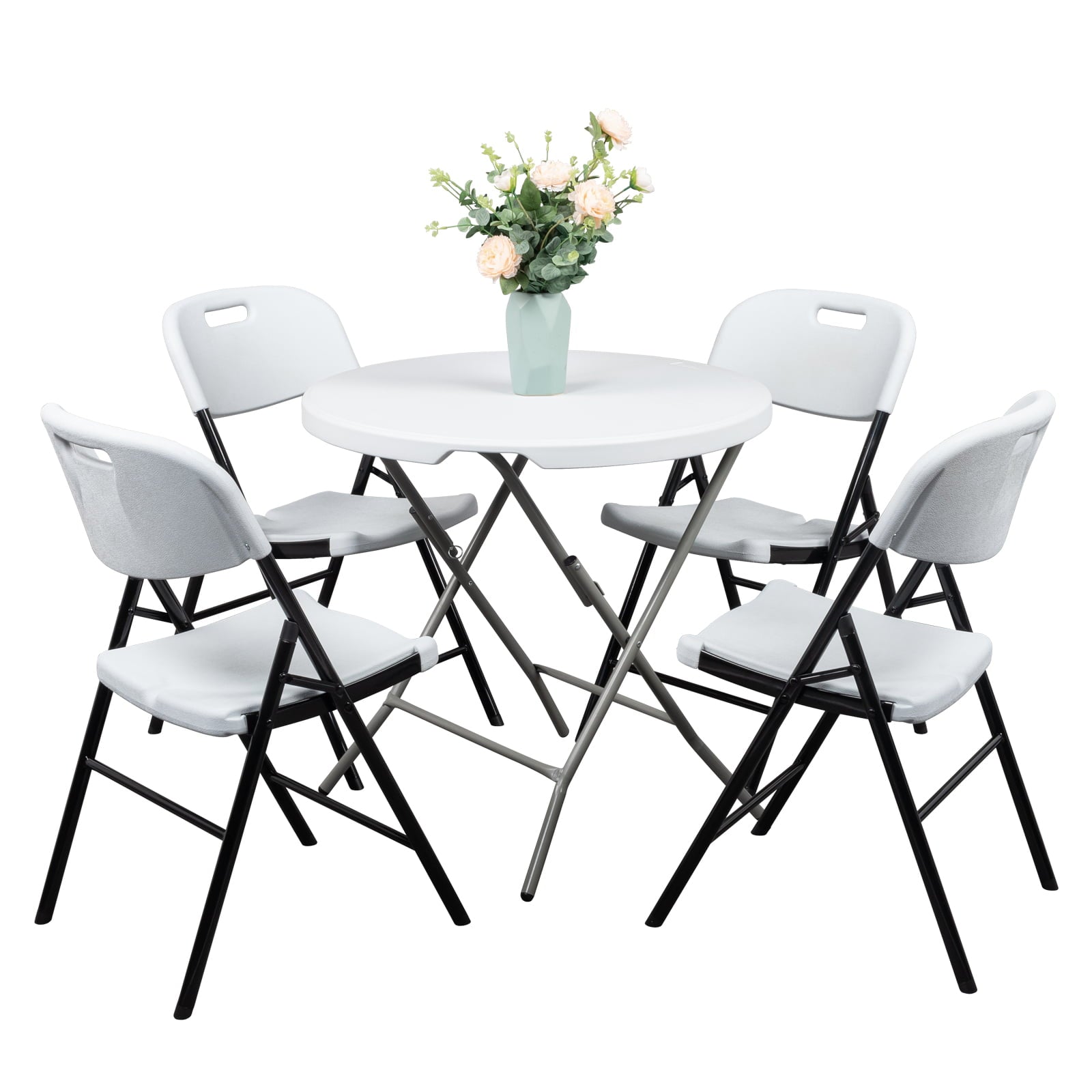 UBesGoo Plastic Folding Chairs Wedding Banquet Seat Premium Party Event Chair