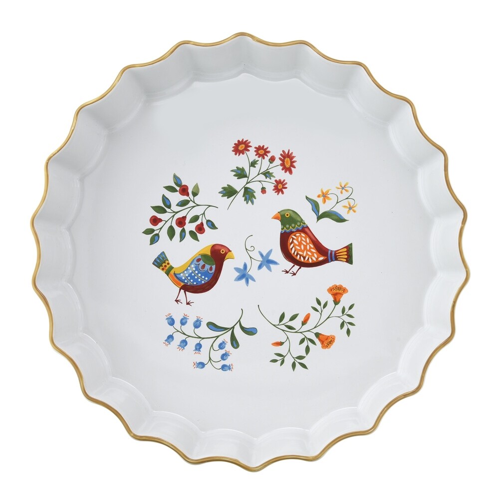 12 Inch Folk Art Inspired Tart Pan