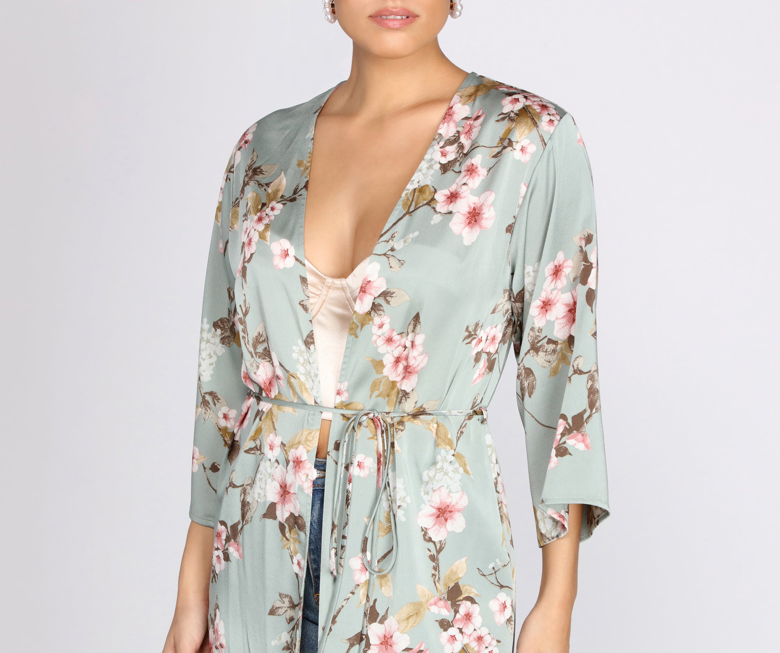 Catalina Cruise Floral Kimono Duster