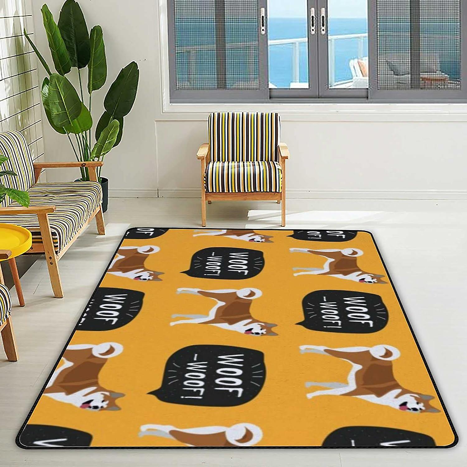 Soft Area Rugs Labrador Retriever Dog Floor Carpet Mat For Kids Playing Room Hardwood Floor Living Room 80x58in