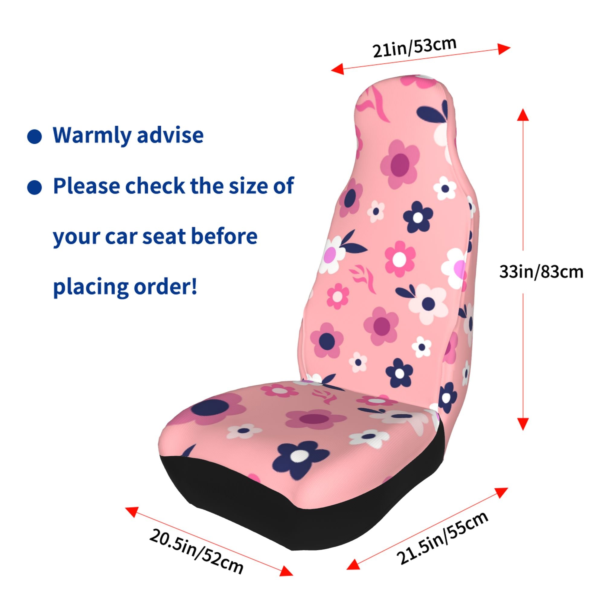 ZICANCN Car Seat Cover Flowers Daisies Floral Car Front Seat Covers Protectors ， Automotive Seat Covers for Cars Trucks Suv