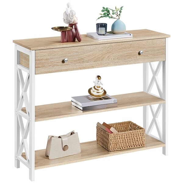 Yaheetech 3-Tire Wooden Console Table Entryway Table