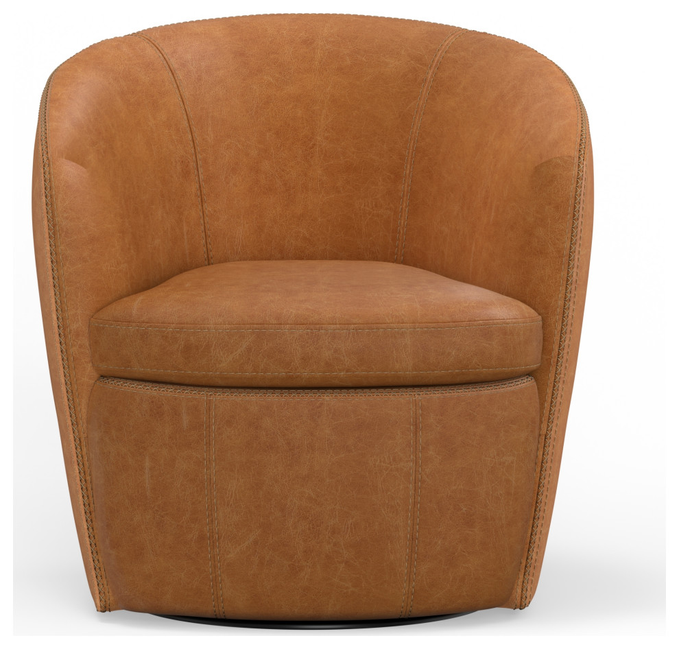 Parker Living Barolo Swivel Club Chair   Contemporary   Armchairs And Accent Chairs   by Parker House  Houzz