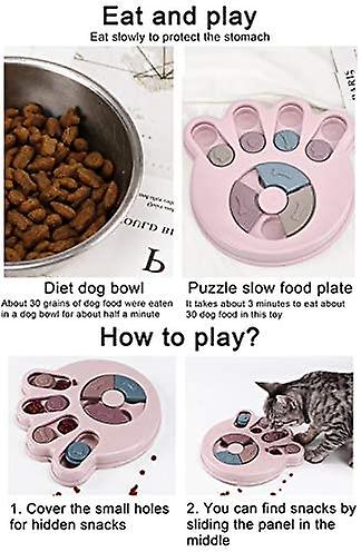 Dog Puzzle Toys， Interactive Brain Games Puppy Treat Toy For Boredom， Non-slip Slow Feeder Pet Bowl Food Dispenser， Stimulation Iq Training Box Small