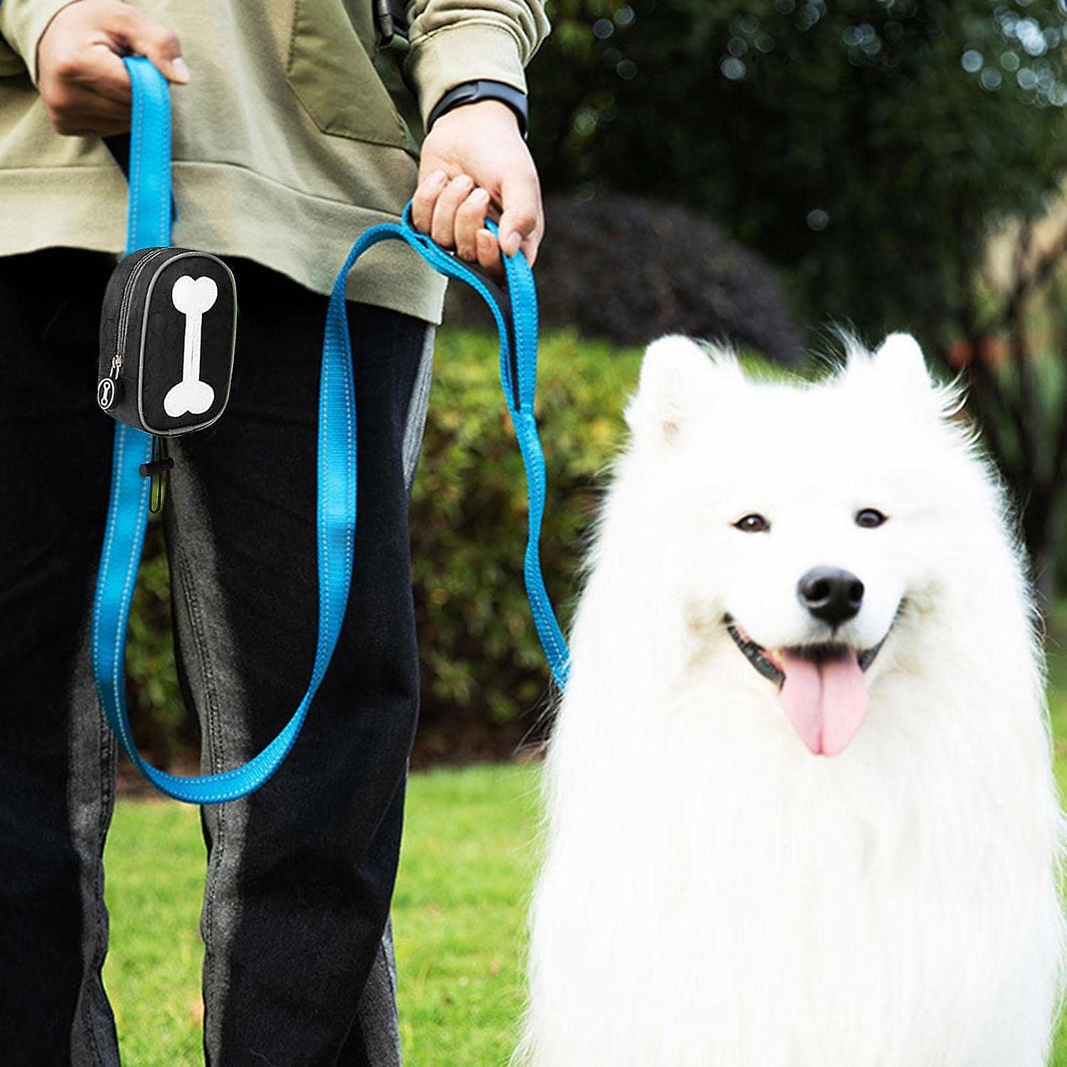 Bone Pattern Leash Poop Bag Holder， Reusable Leash Attachment Dispenser With Clip-on Pet Supplies For Travel， Walking， Park And Ulapithi.