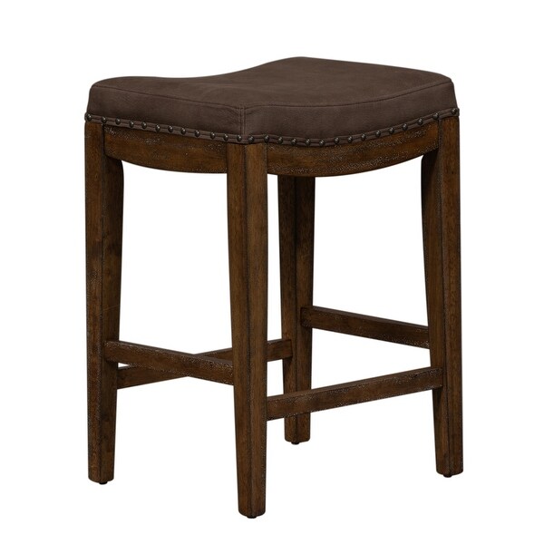 Aspen Skies Weathered Brown with Gray Hang Up Uph Console Stool