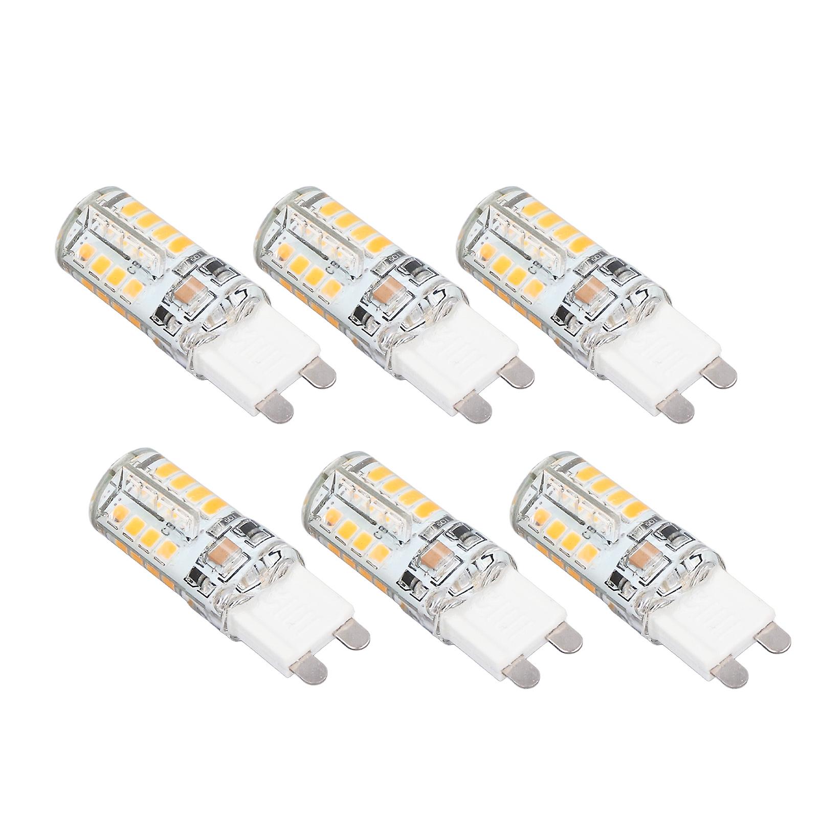 6pcs G9 Bulb 5w 36led 500lm 360 Degree Heat Dissipation Design Low Power Wall Lamp Bulb Ac 220vwarm White