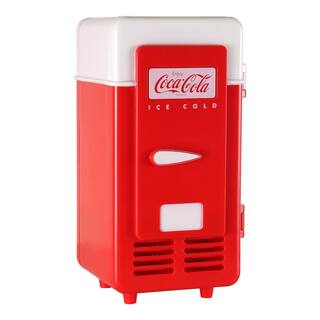 Coca-Cola Coca-Cola Single Can Cooler Red USB Powered One Can Mini Fridge for Desk Home Office Dorm CCRF-01