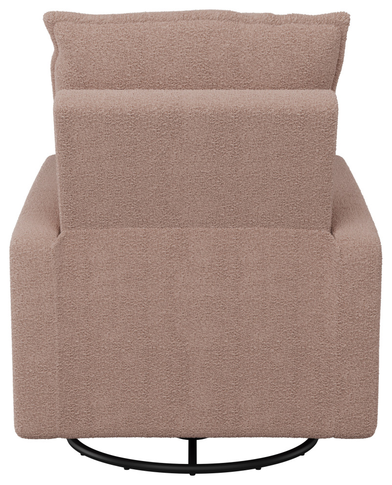 Caillie Boucle Fabric Upholstered Contemporary Glider Recliner Chair   Transitional   Recliner Chairs   by CorLiving Distribution LLC  Houzz