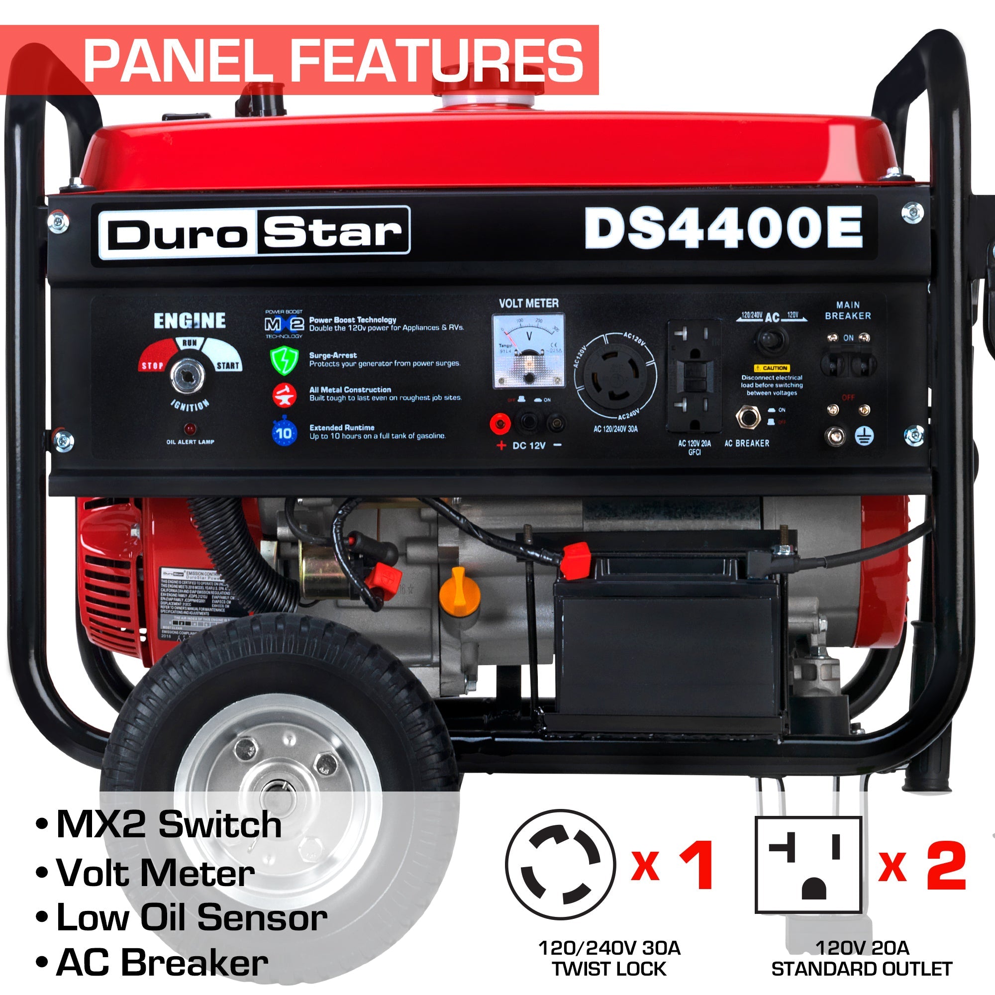 4,400 Watt Gasoline Portable Generator