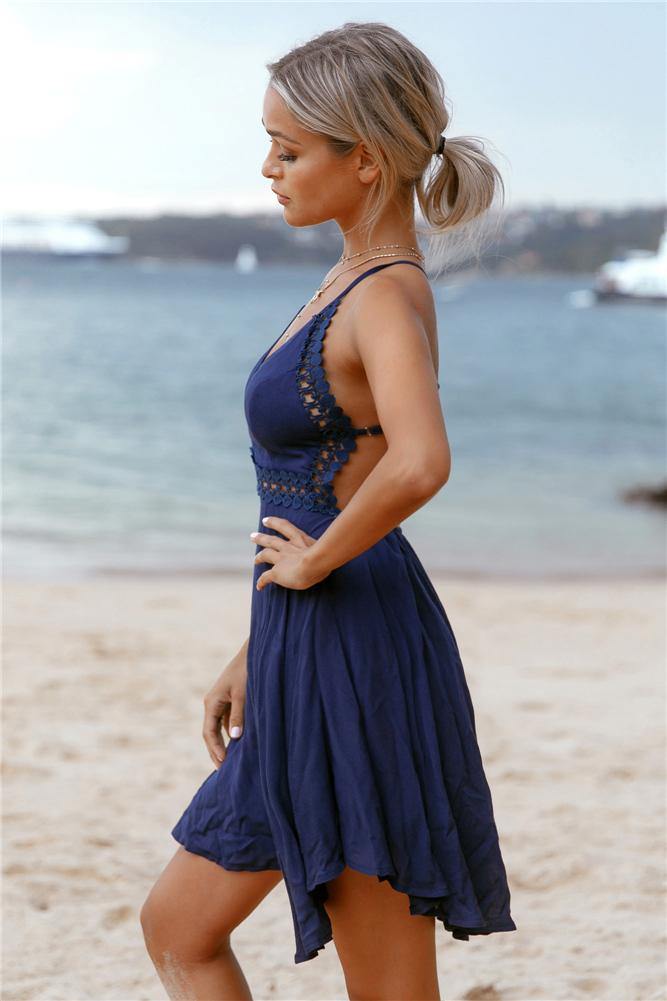 Lace Daze Dress Navy