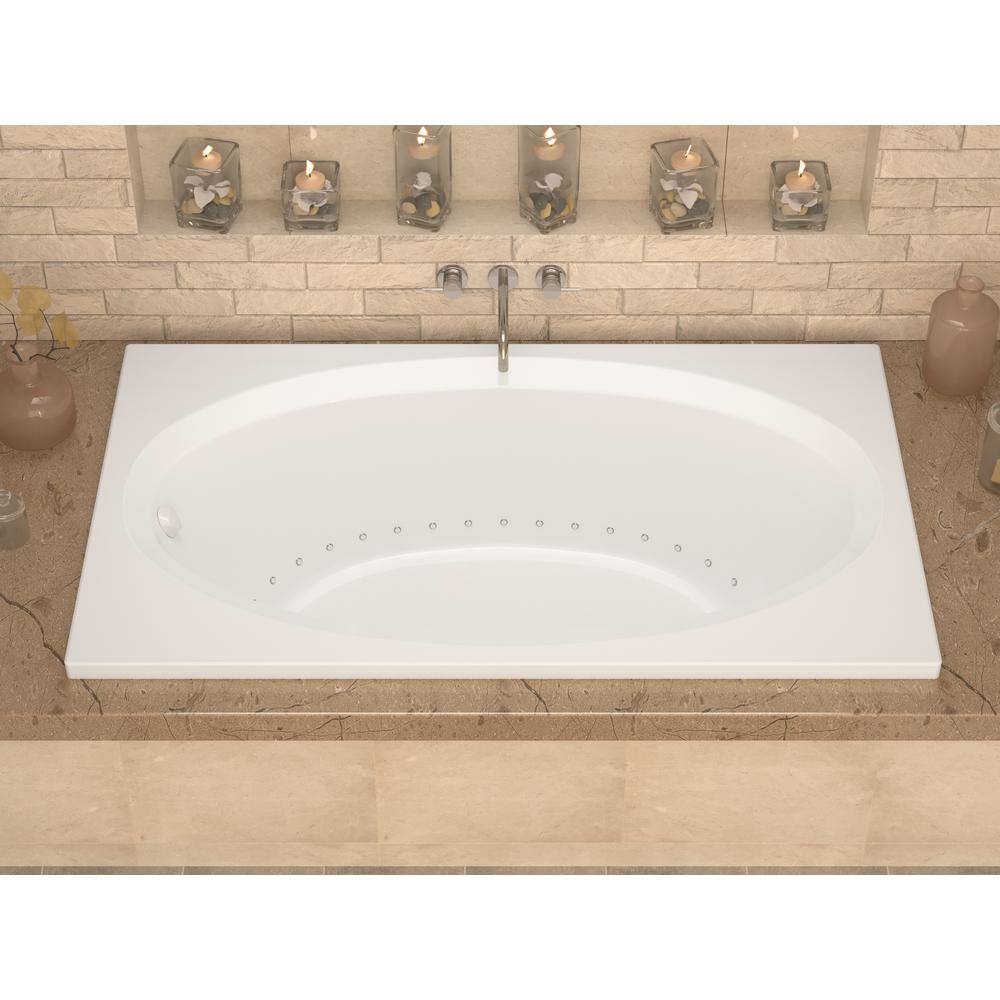 Universal Tubs Imperial 6 ft. Acrylic Center Drain Rectangular Drop-in Non-Whirlpool Bathtub in White HD4272VS