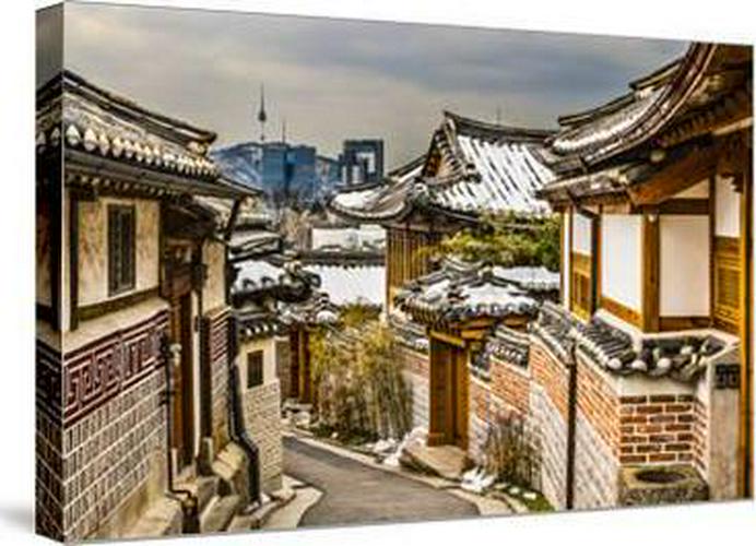 Seoul， South Korea at the Bukchon Hanok Historic District.， Stretched Canvas Wall Art by SeanPavonePhoto Sold by Art.Com