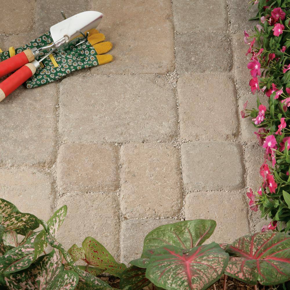 Pavestone 5.5 in. L x 5.5 in. W x 2.36 in. H Desert Blend Concrete Paver Plaza Square Tumbled (480-Pieces100 sq. ft.Pallet) 64645T