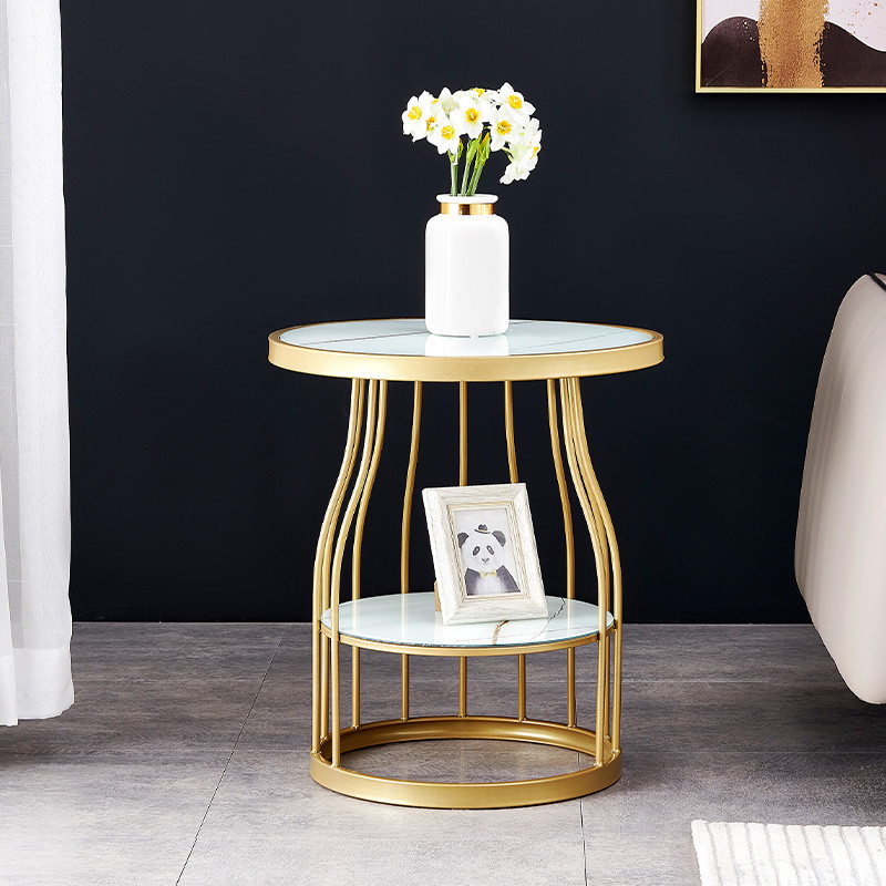 Luxury Tempered Glass Small Side Table with Iron Legs   Contemporary   Side Tables And End Tables   by Miron Demid LLC  Houzz