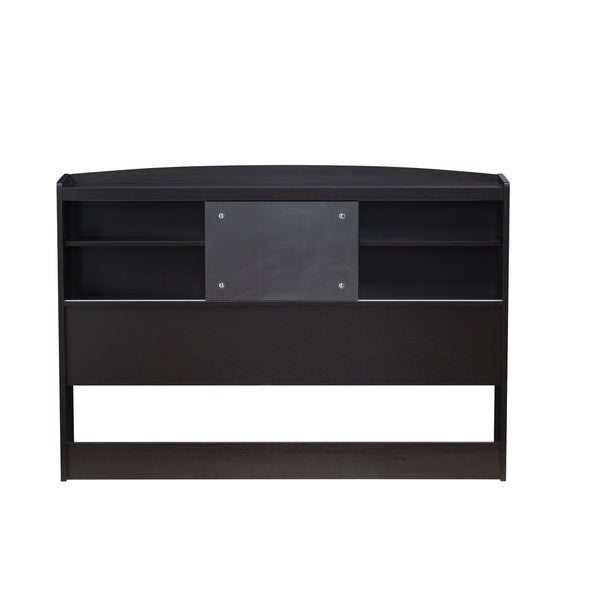 DH BASIC Contemporary Cappuccino Storage Headboard by Denhour - - 20363779