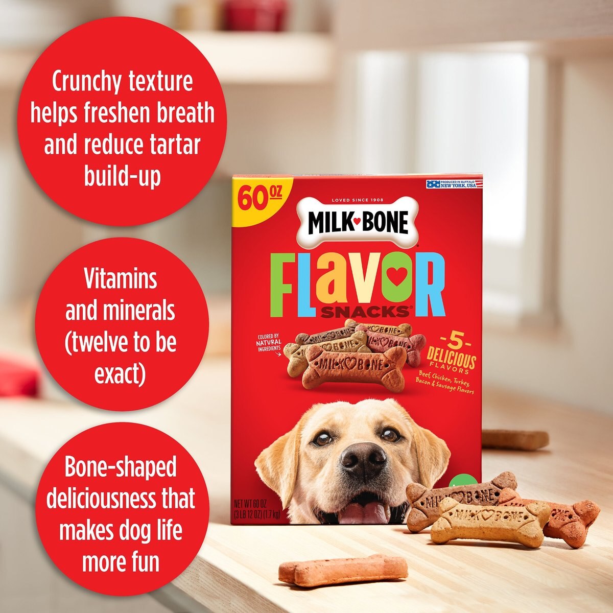 Milk-Bone Flavor Snacks Large Biscuit Dog Treats