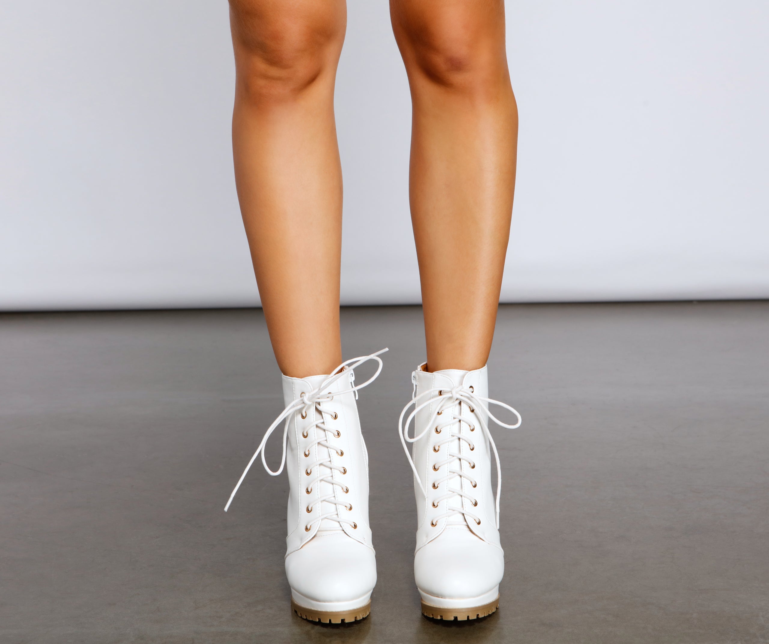 Elevated And Trendy Lace-Up Booties