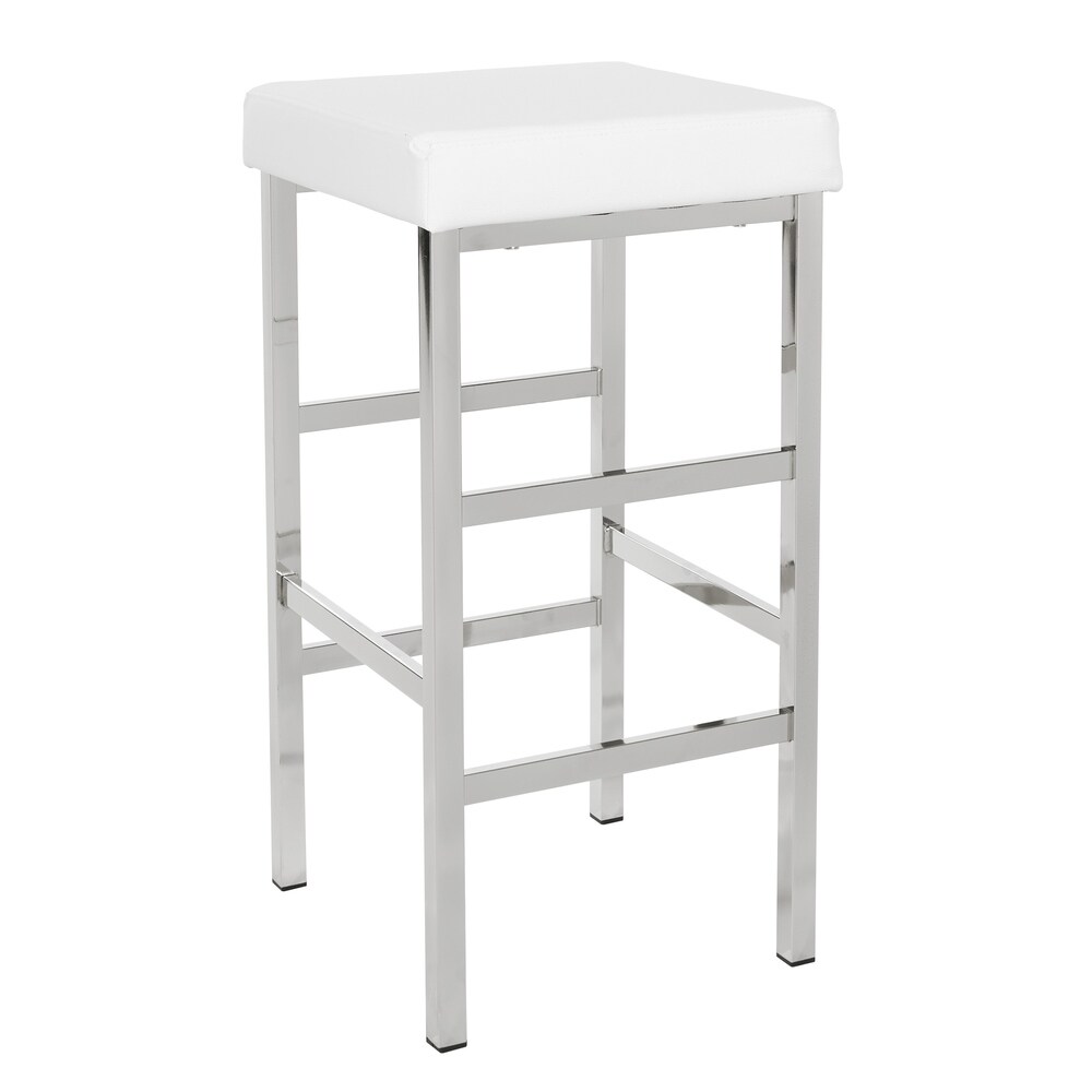 Porch   Den Mulloy Chrome 30 inch Backless Stool