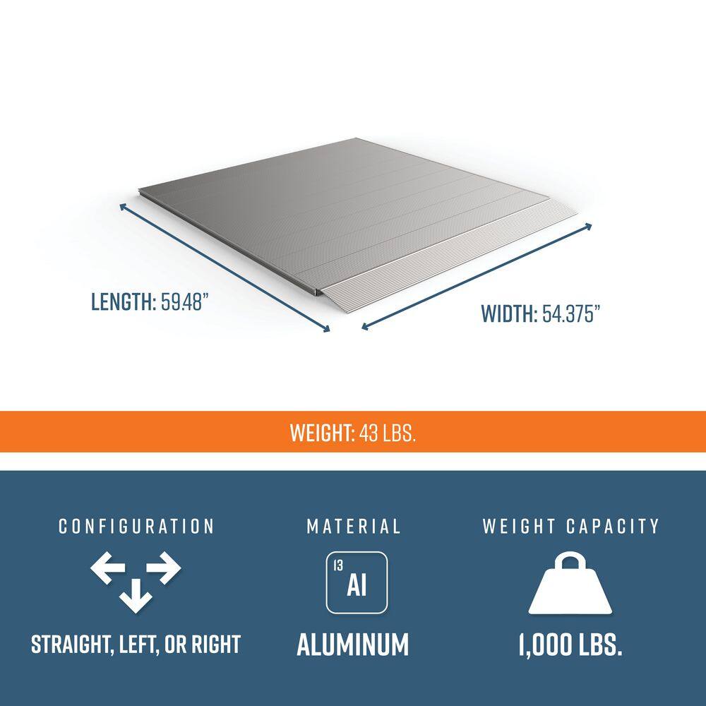 EZ-ACCESS PATHWAY 3G 5 ft. x 5 ft. Solid Aluminum Landing Pad P3G SLPS55