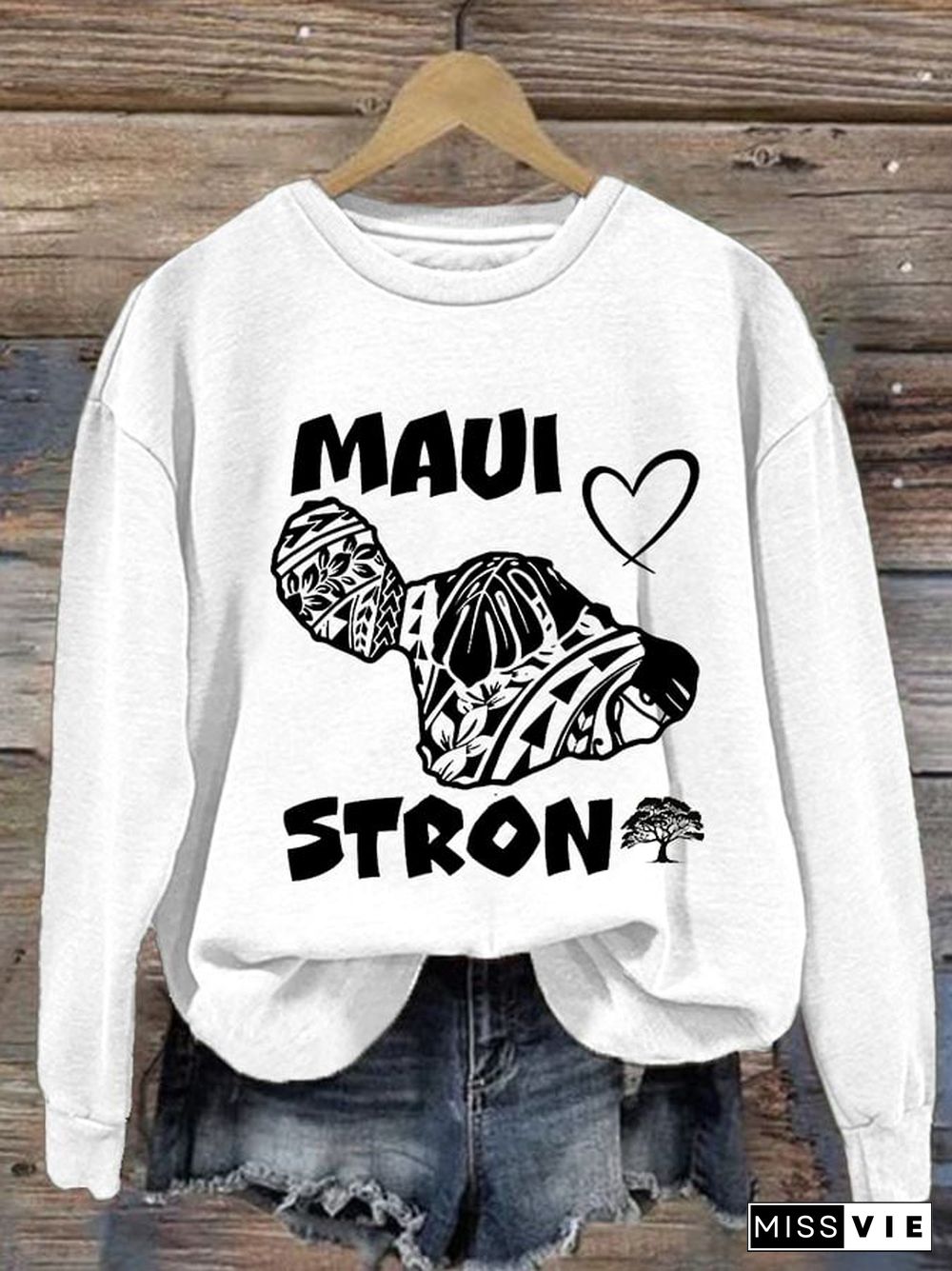 Women's Maui Strong Print Casual Sweatshirt