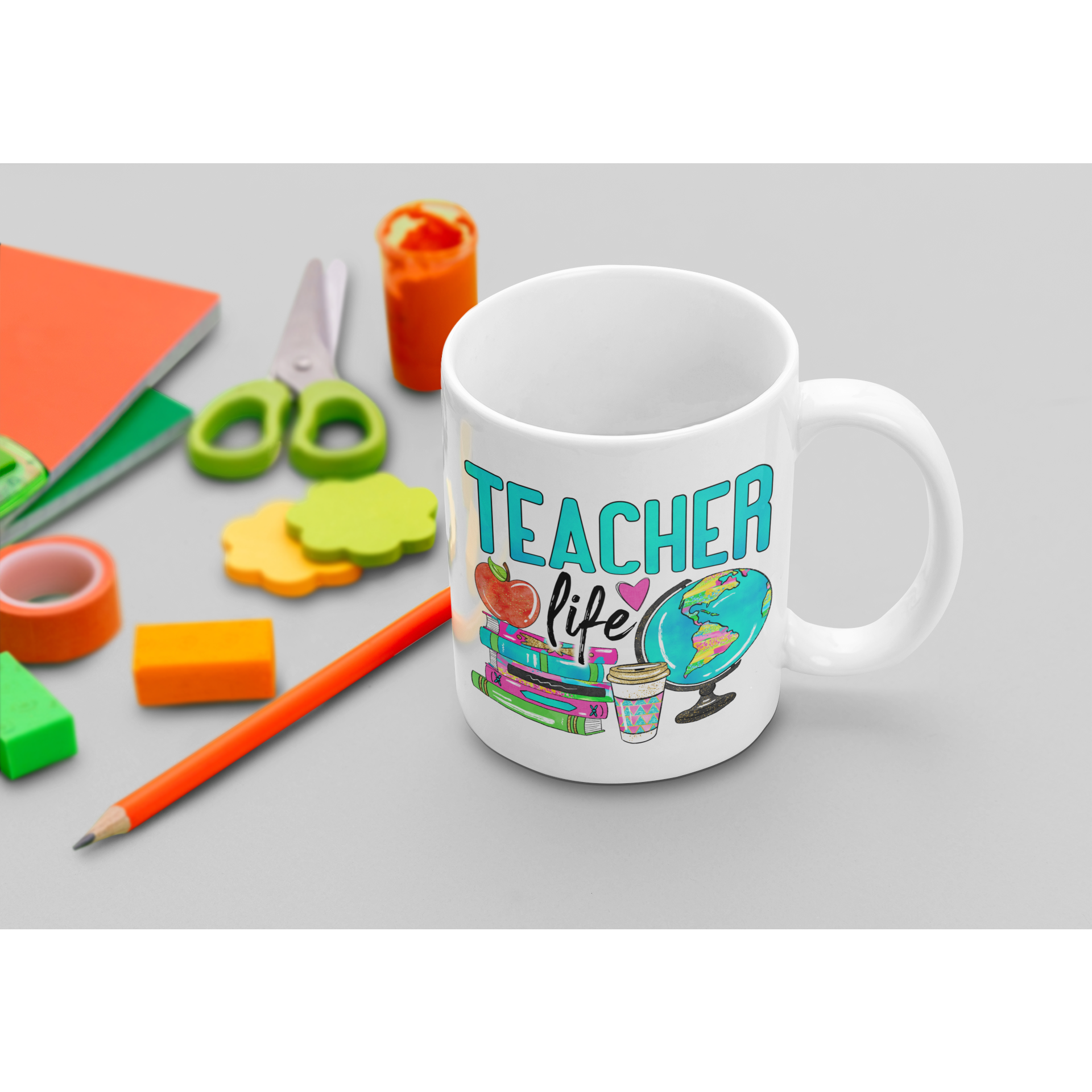 Teacher Life Appreciation Inspirational Gift Mug and Coaster Set