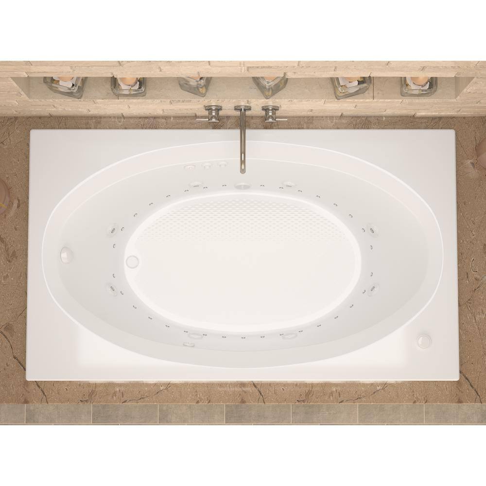 Universal Tubs Imperial 5 ft. Rectangular Drop-in Whirlpool and Air Bath Tub in White HD4260VDR