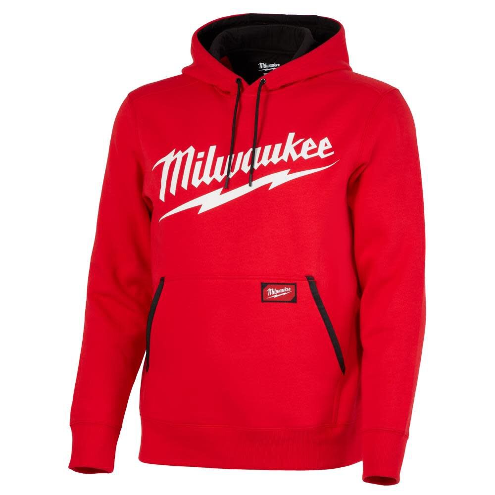 MW Midweight Pullover Hoodie Big Logo Red 352RM910 from MW