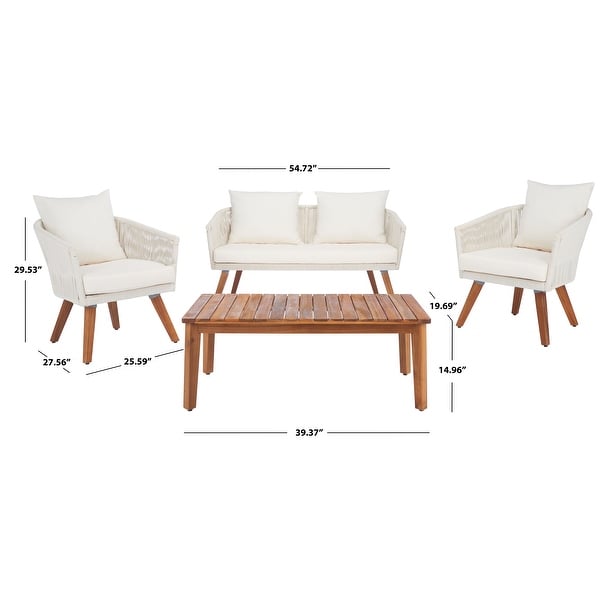 SAFAVIEH Outdoor Velso 4 Pc Living Set