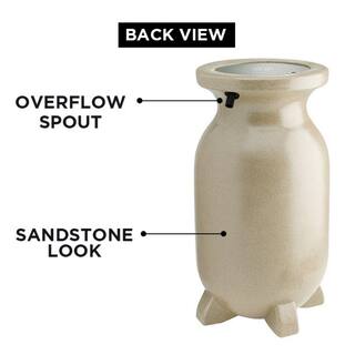 Koolatron Koolscapes Stone-Look Rain Barrel 75 Gal. (285L) Beige Eco-Friendly Gardening Water Conservation RBSS-75