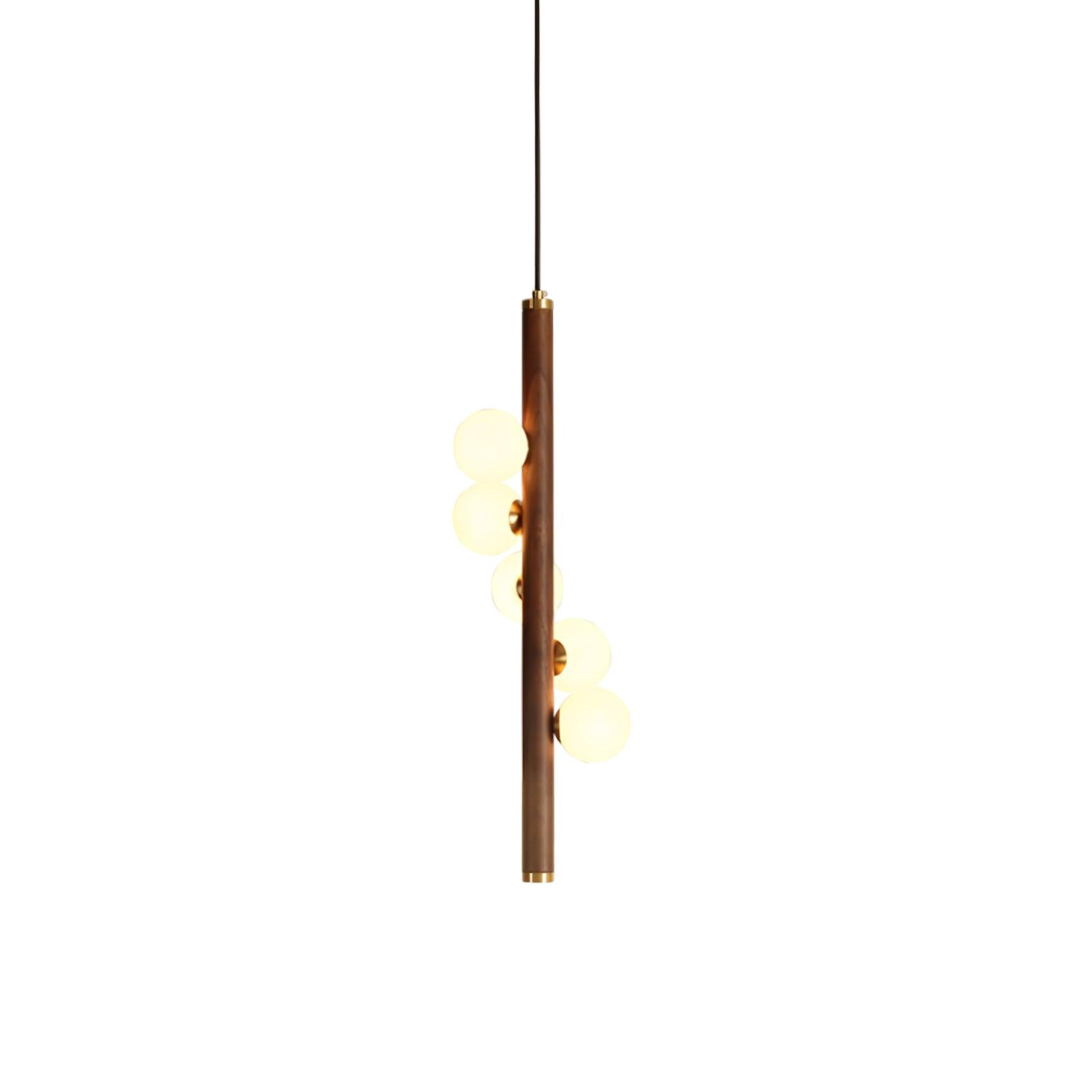 Vertical Orb Timber Pendant Lamp