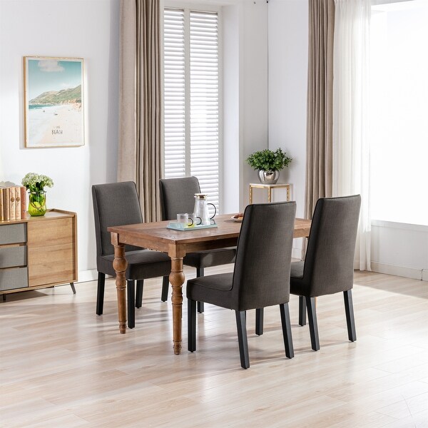 2 PCS Dining Chair Upholstered Chair with Solid Wood Legs for Dining