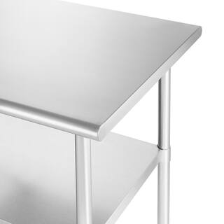 GRIDMANN 36 x 24 in. Stainless Steel Kitchen Utility Table with Bottom Shelf GR05-WT2436.