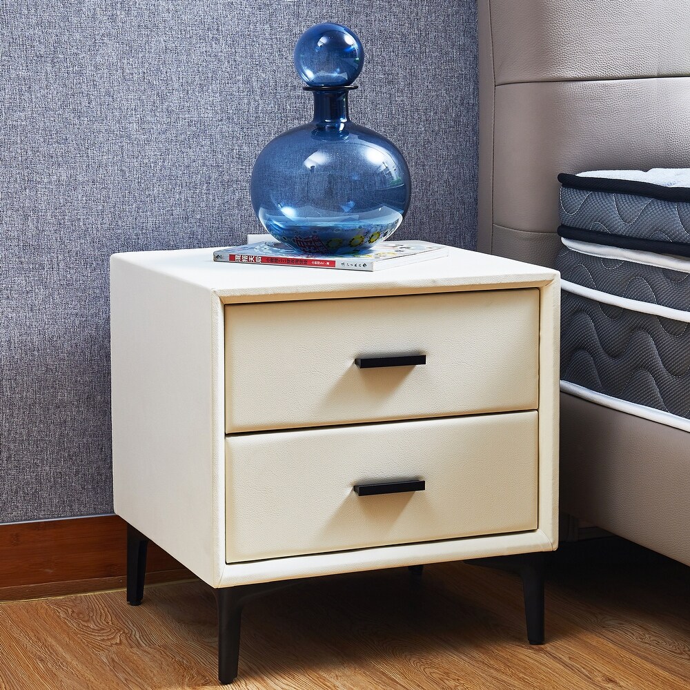 Modern Nightstand with 2 Drawers