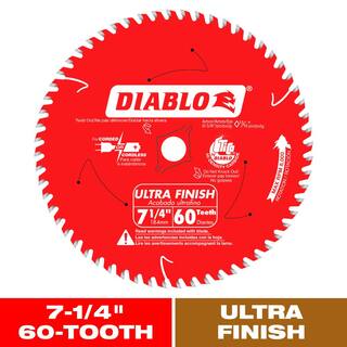 DIABLO 7-14 in. x 60-Tooth Fine Finish Circular Saw Blade D0760R