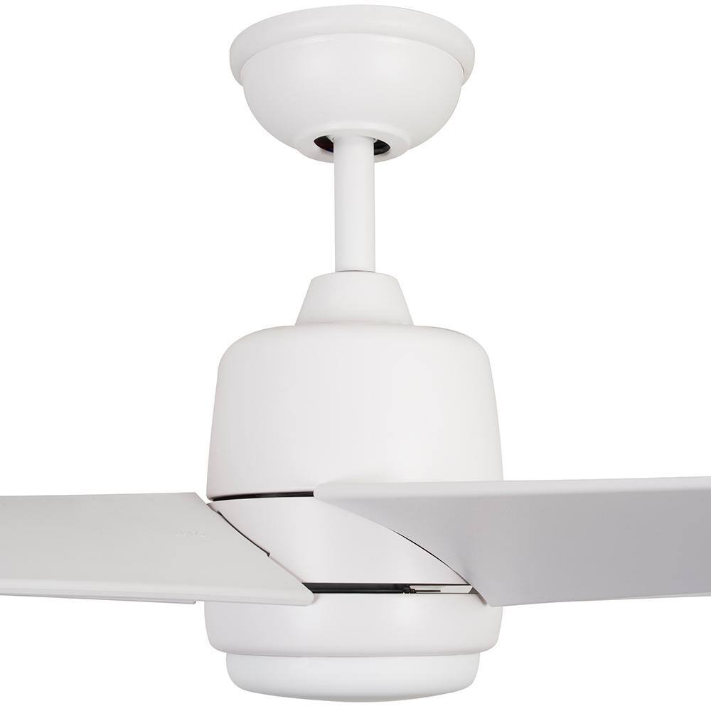 Hampton Bay Mena 54 in. White Color Changing Integrated LED IndoorOutdoor Matte White Ceiling Fan with Light Kit and Remote Control 99918