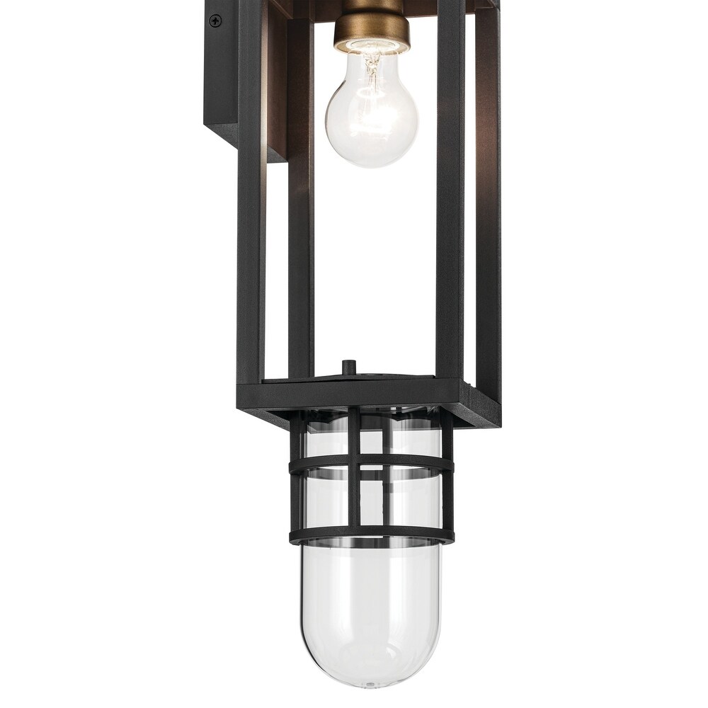 Kichler Lighting Hone 13 in. 1 Light Textured Black Outdoor Wall Sconce