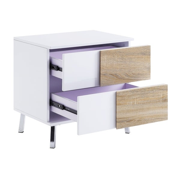 ACME Verux End Table in White High Gloss