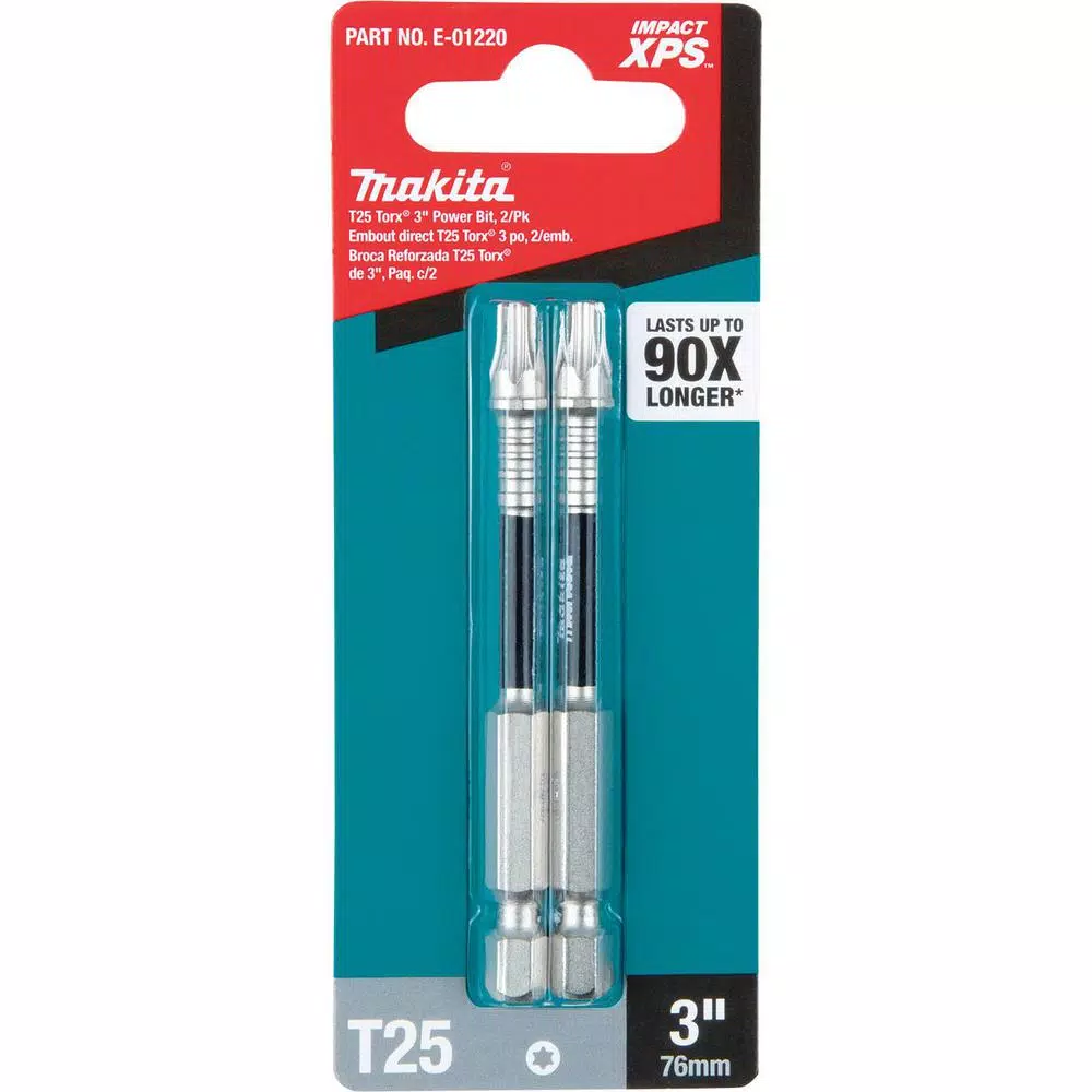 Makita IMPACT XPS T25 Torx 3 in. Power Bit (2-Pack) and#8211; XDC Depot