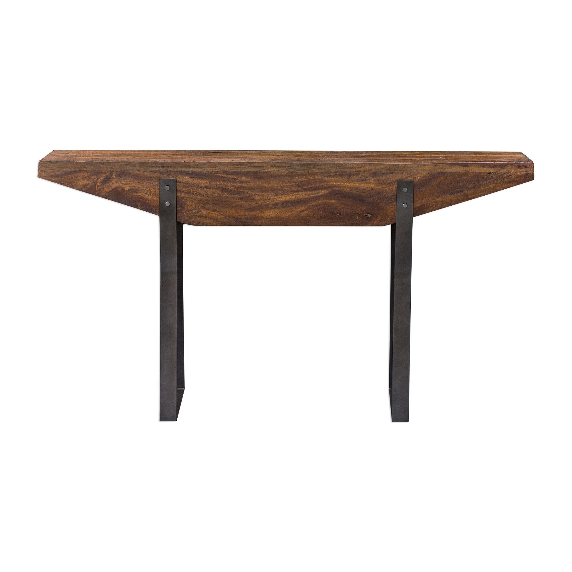 31.5” Brown Emryn Industrial Wood Sofa Table