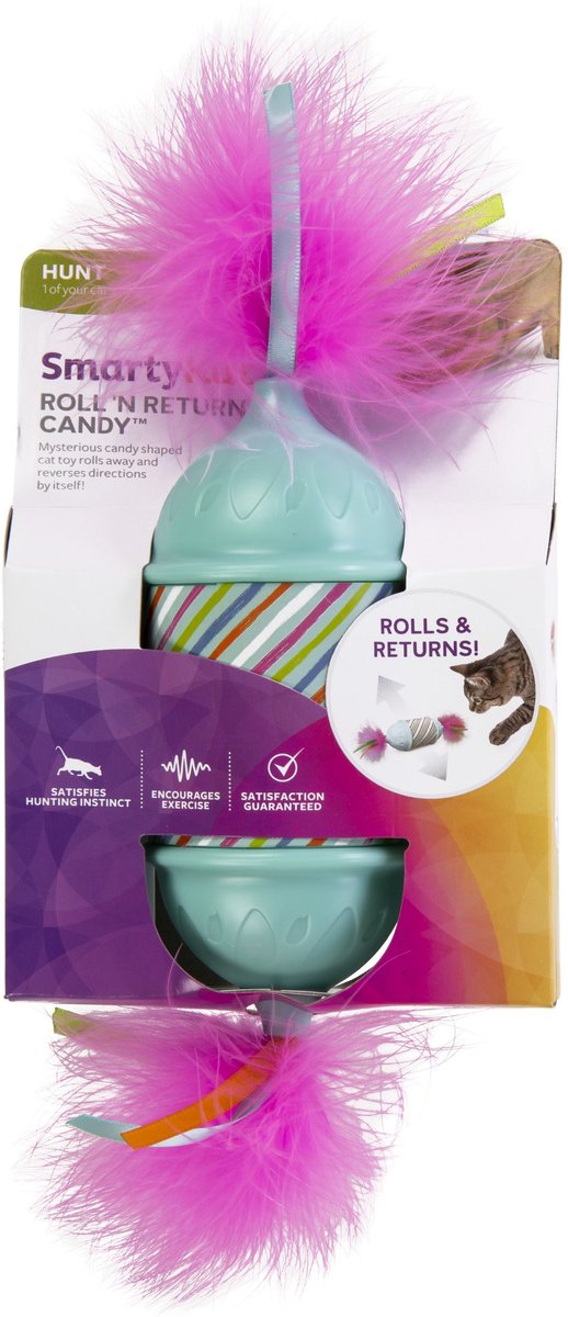 SmartyKat Roll N Return Candy Mysterious Motion Cat Toy