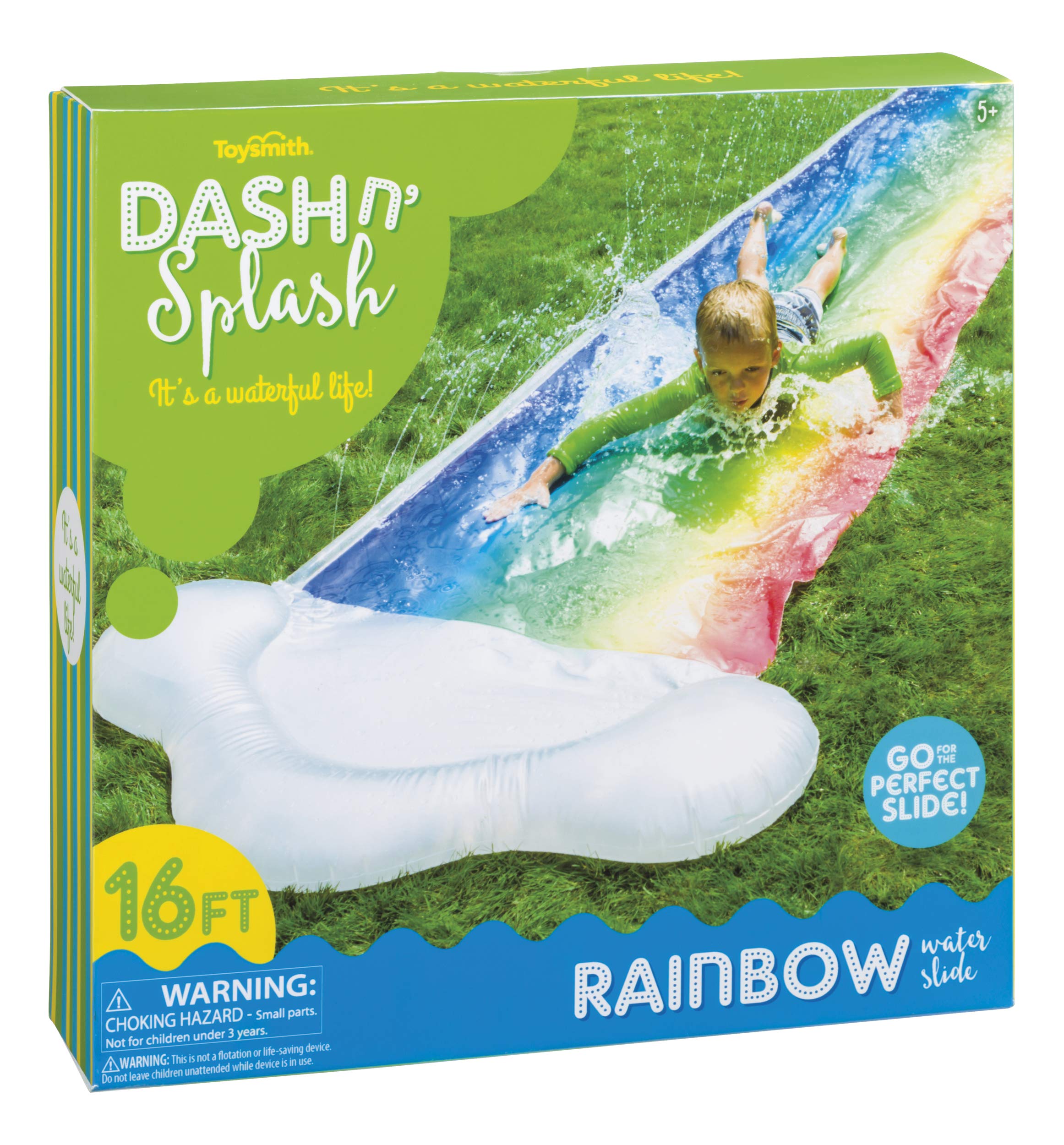 Toysmith Dash N' Splash 16' Rainbow Water Slide