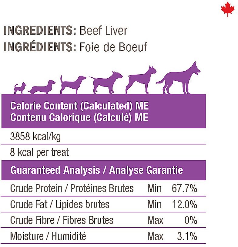 Crumps' Naturals Beef Liver Bites Grain-Free Freeze-Dried Dog Treats