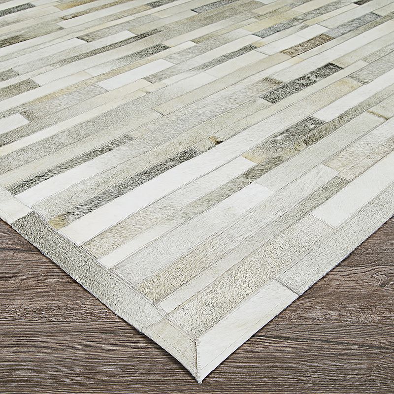 Couristan Chalet Plank Cowhide Leather Area Rug